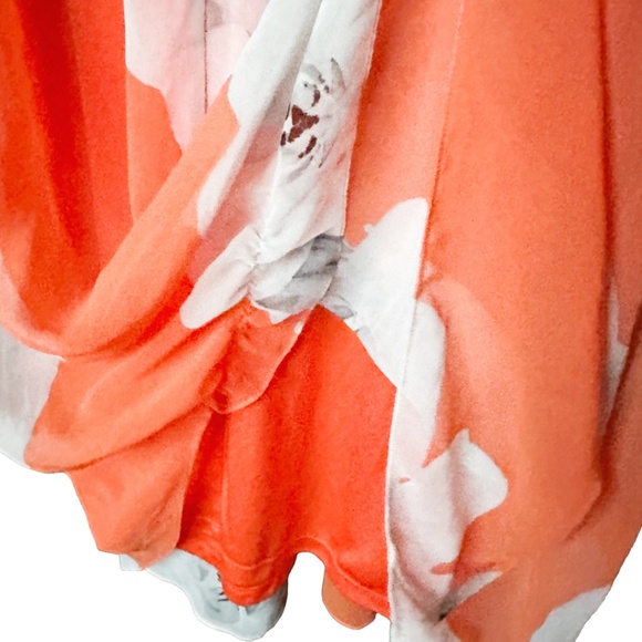 NWT! Calvin Klein Coral Floral Sleeveless Dress - Picture 3 of 7